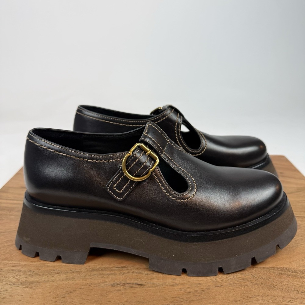 New Womens 3.1 Phillip Lim Womens Kate-Lug Sole Mary‎ Jane Leather Shoes Sz 8.5M